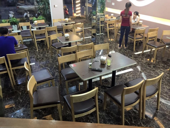 bộ bàn ghế cafe sồi