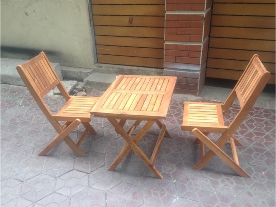 bộ bàn ghế cafe gỗ